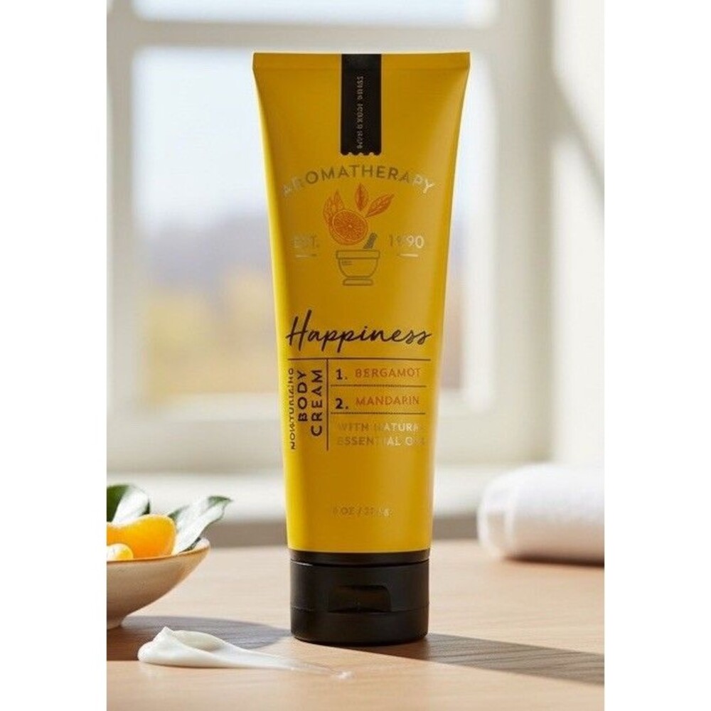 NEW Bath & Body Works Aromatherapy HAPPINESS Body Cream Lotion 8oz VERY RARE